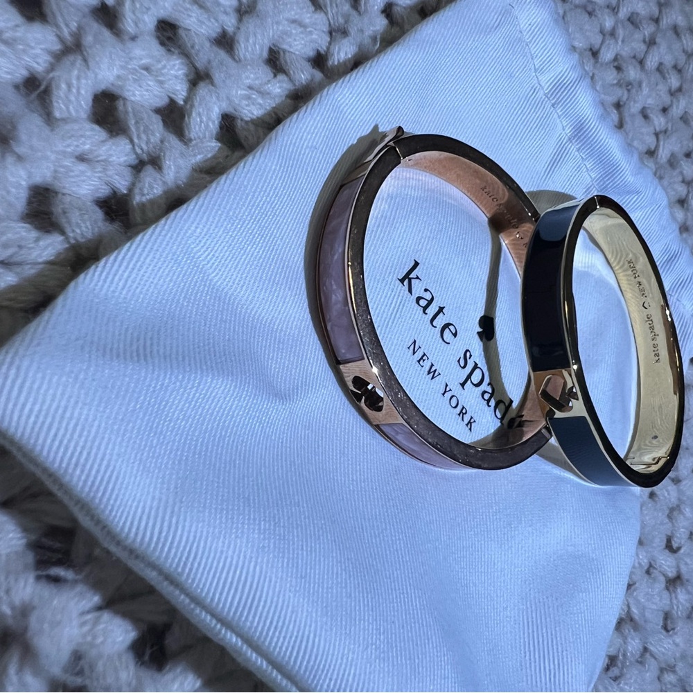 Kate Spade Pink and Navy Bangle Set